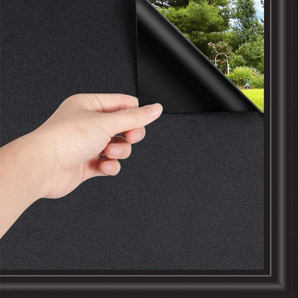 Blackout Design Self Adhesive Window Film (Code - Black)