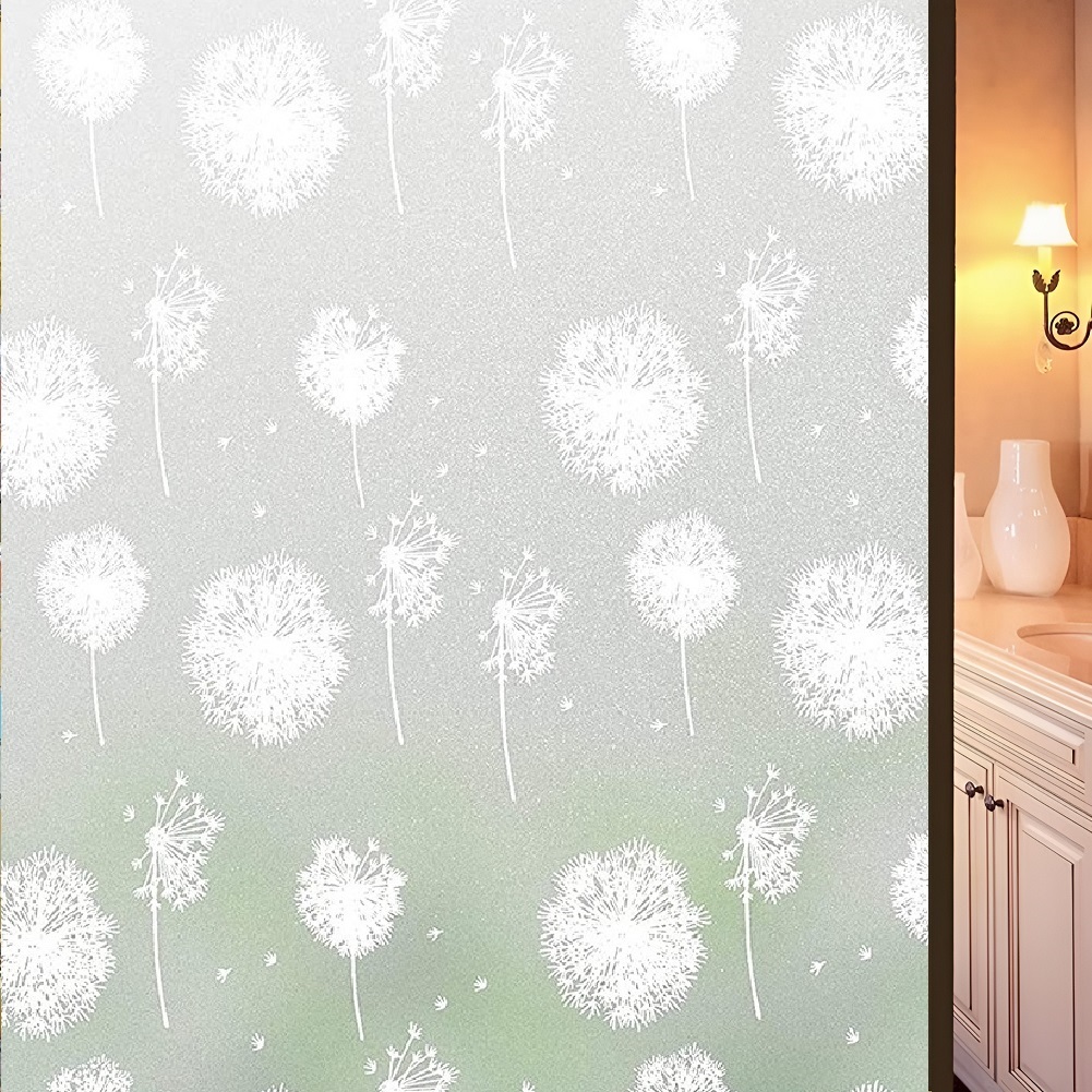 Icy flowers Design Self Adhesive Window Film (Code - 5019)