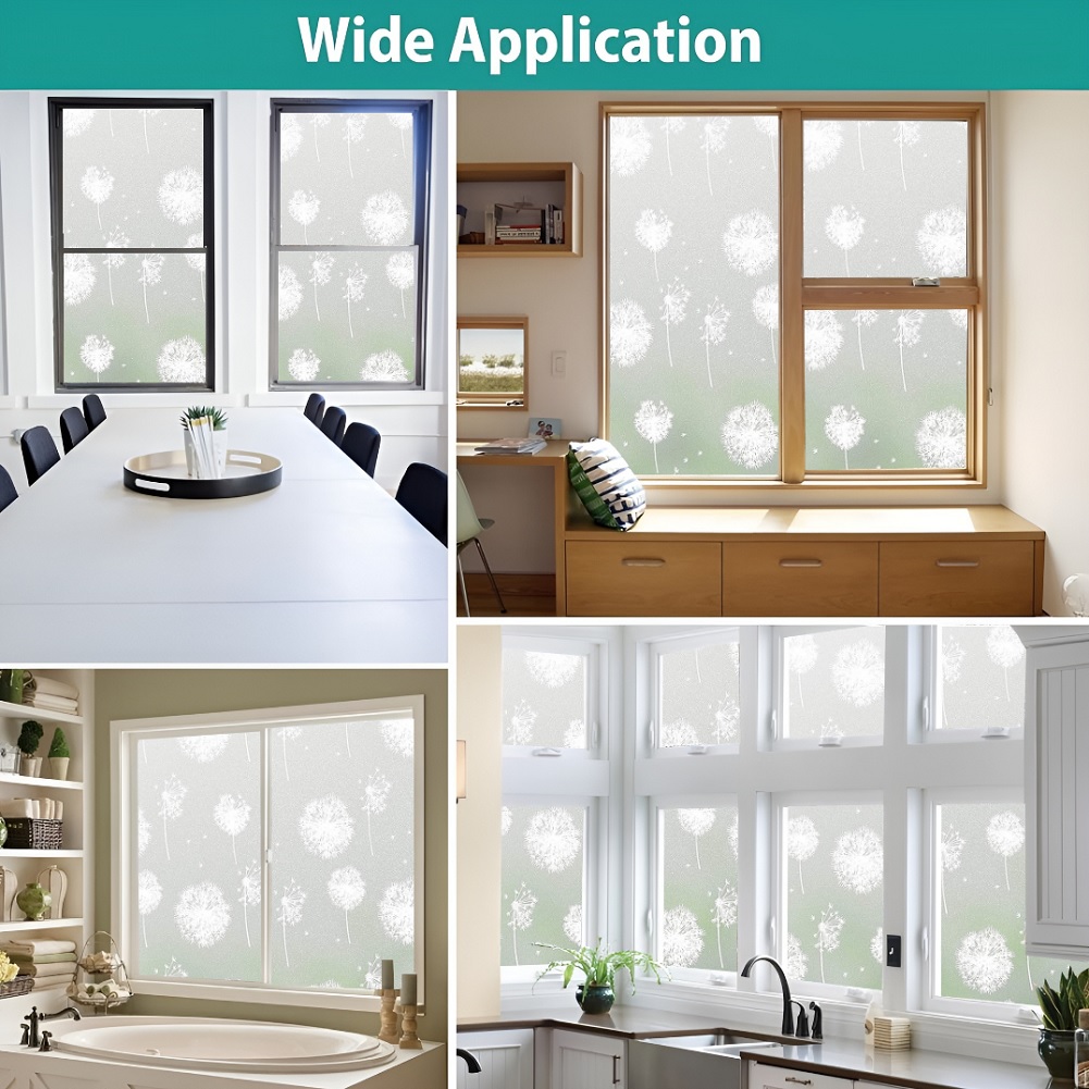 Icy flowers Design Self Adhesive Window Film (Code - 5019) - Image 6