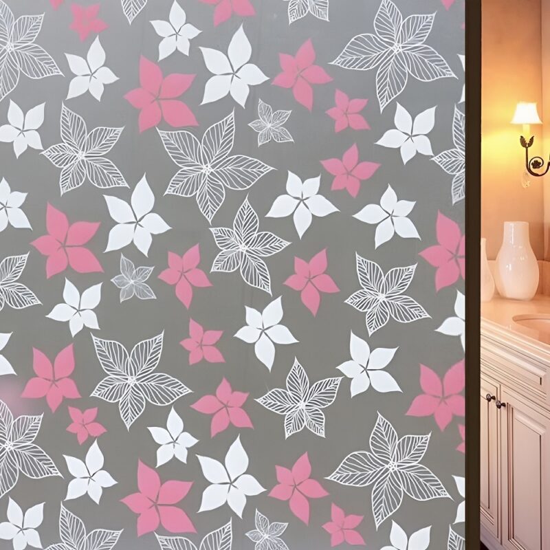 Saimon Pink Design Self Adhesive Window Film (Code - 5025)