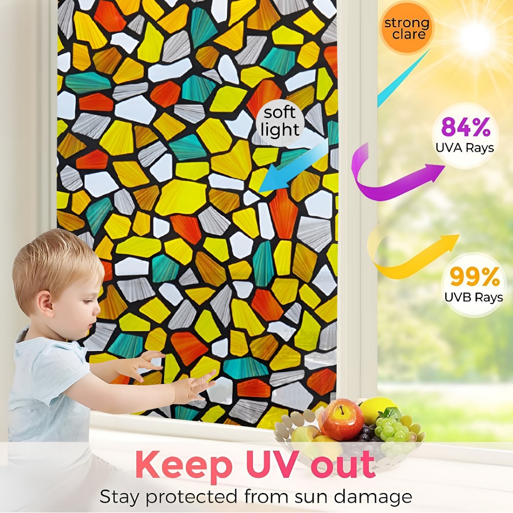 Colorful Stones Self Adhesive Window Film (Code - 22) - Image 3