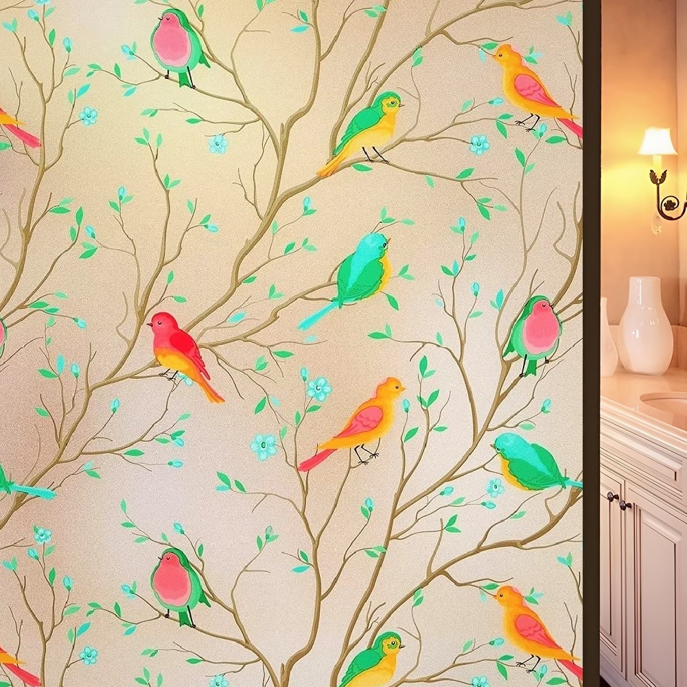 Frosted Birds Design Self Adhesive Window Film (Code - Birds)