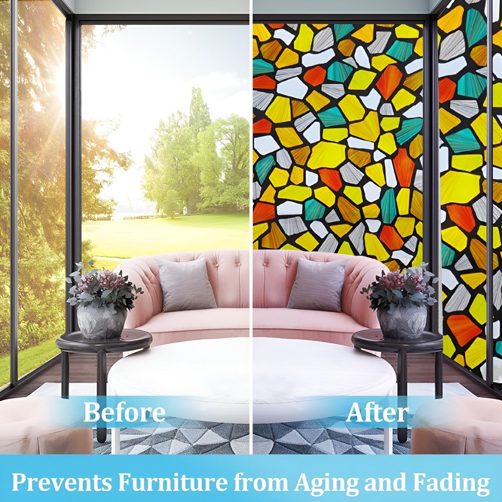 Colorful Stones Self Adhesive Window Film (Code - 22) - Image 6