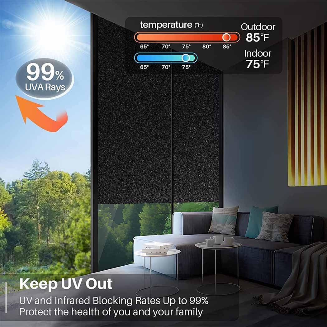 Blackout Design Self Adhesive Window Film (Code - Black) - Image 3