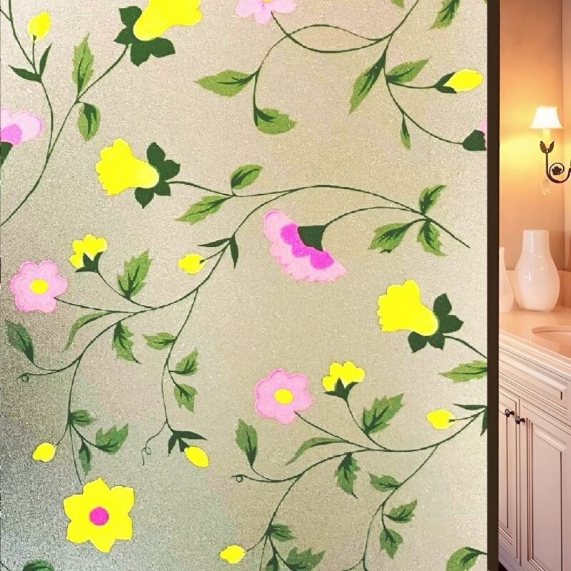 Spanish Floral Design Self Adhesive Window Film (Code - 88)