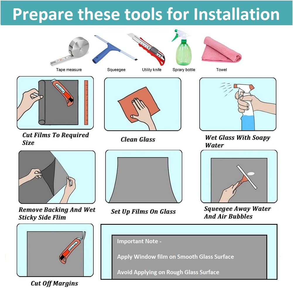 Blackout Design Self Adhesive Window Film (Code - Black) - Image 7