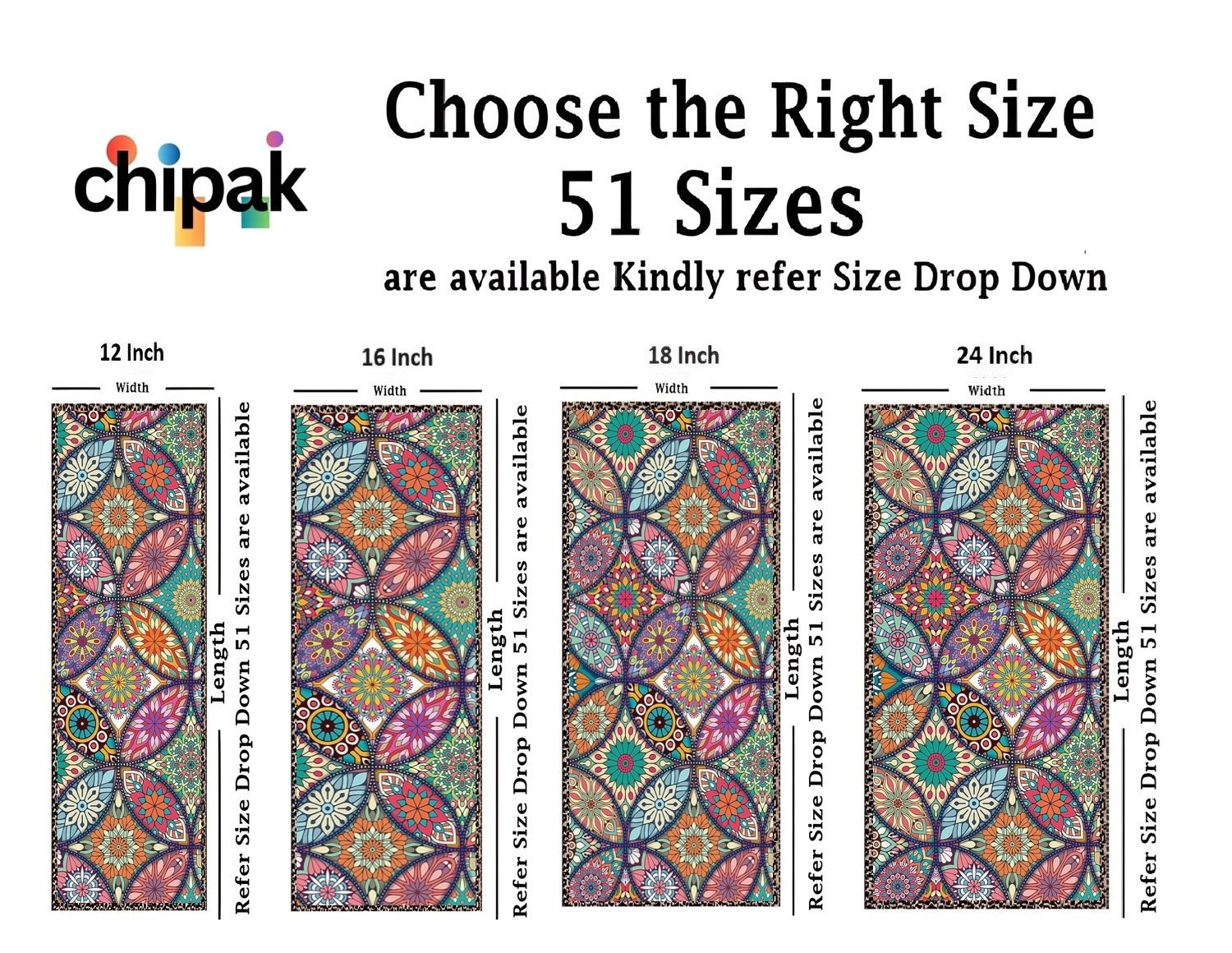 Mandala Multicolor Self Adhesive Window Film (Code - 17 ) - Image 2